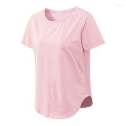 Women's T Shirts OEM Guangzhou Service Pullover O Neck Thin Leisure Daily Street Fitness Jogginh Sport Shirt Clothing Of Girl Summer Ladies