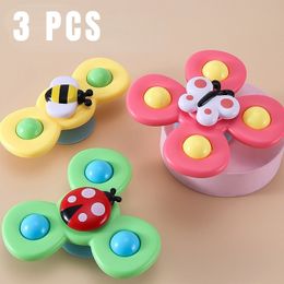 Gioco con la sabbia Divertimento con l'acqua 3PcsSet Giocattoli da bagno per bambini Divertenti ventose da bagno Spinner Ventosa 230621