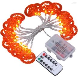 Strings 20/40LED 8Mode Halloween Pumpkin String Lights With Remote Control Hanging Lamp For Festival Bar Home Party Decor