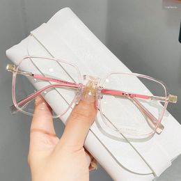 Sunglasses Frames Anti Blue Light Glasses Ultra Candy Colour Big Square Transparent TR Frame For Women Men Computer Eye Protection Spectacles