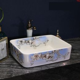 Rectangular Handmade Primitive Style Porcelain Countertop Lavabo Bathroom Sink Wash Basin deep basin sinkgood qty Jfnlh