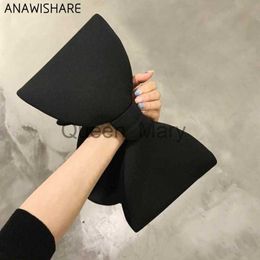 Evening Bags ANAARE Designer Women Handbags Bow Day Clutches Bag Ladies Evening Party Clutches Black Handbag Shoulder Bag Bolsas Feminina J230625