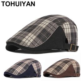 Basic Everday Corduroy Berets for Men Stylish Plaid Newsboy Cap Universal Women Boinas Cabbie Caps Duckbill Visor Driving Hats