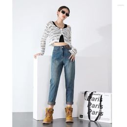 Women's Jeans Women's Autumn High-rise Stretch Versatility Slim Loose Straight Leg Pants Y2k Wide Women Winter