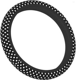 Steering Wheel Covers White Black Polka Dot Cover For Women Anti Slip Auto Car Wrap Accessories Girl