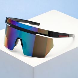 Großhandel Sonnenbrillen polarisierte Luxus-Designer-Sonnenbrillen Herren Outdoor-Sportarten Radfahren Spiegel Mode einteilige Sonnenbrillen große Rahmen-Sonnenschutz-Sonnenbrillen