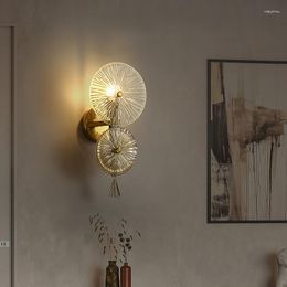 Wall Lamps Deyidn Modern Golden Simple Lamp Living Room Background Sconce Corridor Aisle Sofa Lighting Bedroom Decorative
