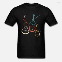 Men's T Shirts Men's Retro Bluegrass Guitars Banjos Fiddles Mandolins Shirt