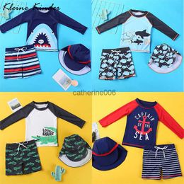 Swimsuit Kids Swimwear and Swimming Trunks for a Boy Long Sleeve UV Protection Children's Bathing Suit Toddler Boys Beach Wear L230625