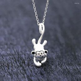 Chains Fashion Trendy Cute Monkey Pendant Necklace Ladies Clavicle Jewelry Gift 2023