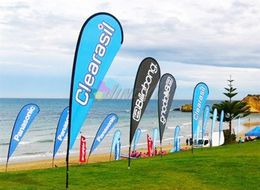 Custom high quality Durable Digital Print Beach Flag Banner Pole