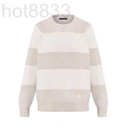 Women's Sweaters Designer Women Loose Wool Knits Tops with Letters Pattern Girls Milan Runway Tank Crop Top Shirt High End Striped Long Sleeve Stretch Pullover KA2F