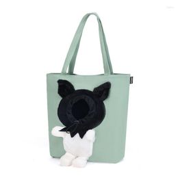 Cat Carriers Shoulder Carrier Tote Bag Canvas Portable Animal-Shaped Chest For Walking Outgoing Travelling Hiking