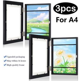 Frames Upgrade Pack Kids Art Magnetic Front Open Changeable Frametory For Poster Po Drawing Paintings Pictures Display 230625