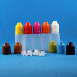 100 Sets 10ml 1/3 OZ Plastic Dropper Bottles with CHILD PROOF caps LDPE Liquids E CIG Vapour Juice OIL 10 ml Crfce