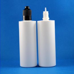 100 Sets/Lot 120ml Plastic Dropper White Bottles Tamper Evident Child Double Proof Caps Long Thin Tips Squeezbale e Cig Liquid 120 mL Ogehb