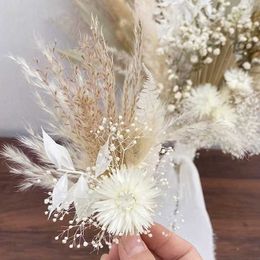 Dried Flowers Wedding Decoration Natural Bridal Bouquet Grass Arrangement Holding Bridesmaid