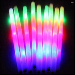Party Decoration 12/5pc Light-Up LED Colorful Foam Sticks Sponge Glowsticks Batons Rally Rave Glow Wands Flashing Light Stick Cheer Supplie