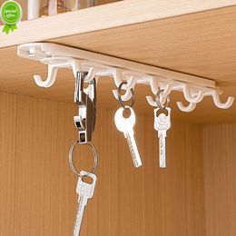 Upside Down Hooks Retractable Pull-out Cabinet Sticky Hooks Upside-Down Storage Hanger Space-Saving Hangers Kitchen Utensils