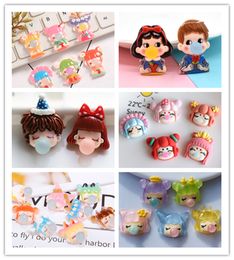 Decorative Objects Figurines Kawaii Cute Mini Bubble Blowing Girl Flatback Resin Cabochons Scrapbooking DIY Jewellery Craft Decoration Accessories 230625