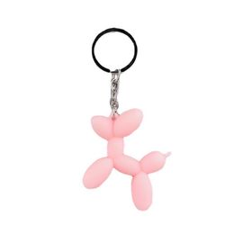 Fashion Cute Balloon Dog Keychain Jewelry Couple Keyring Creative Cartoon Mobile Phone Bag Car Pendant Keychains Accessories