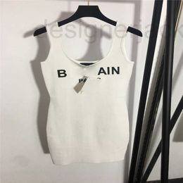 Runway Dresses Designer Sexy Women's Dress Knits Shirts With Letter Pattern Girls Milan Tank Top A-line Bodycon Sleeveless High End Pullover Vest Tee T Shirt 9XKK