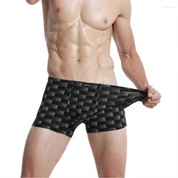 Underpants 4 Pcs Men Sexy Underwear Summer Maillot De Bain Boy Underpant Suits Boxer Shorts Trunks Solid Colour Plus Size 3XL F50