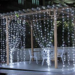 Strings 9x3/12x2m LED Curtain Icicle String Light Christmas Lights Fairy Garland Wedding Lighting Decoration Home Windows Party Garden