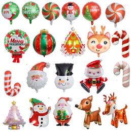 Party Decoration Christmas Balloon Father Snowman Tree Red And Green Candy Family Greets 2023 Year