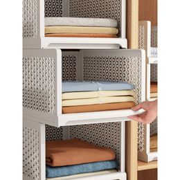 Storage Drawers Pullout type Closet Shelf Wardrobe Organizer Layered Organizers of Cabinets and Clothes 230625