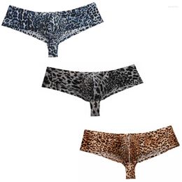 Underpants 3PCS/Lot Sexy Bikini Men's Boxer Shorts Leopard Style Underwear Male Elastic Stretch Fashion Design