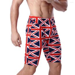 Underpants Swimming Pants For Men Print Sexy Underwear Mens Polyester Quick Dry Beach Surfing Flag Running W0325