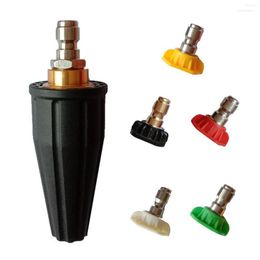 Car Washer 6pcs/set Copper Shape Professional High Pressure Quick Connect Rotating Washing Replacement Turbo Nozzle Efficient