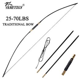 Bow Arrow 64" Archery Traditional Bow 20-70lbs Split Longbow Left/right Hand Universal Epoxy Material Hunting Bow For Shooting SportsHKD230626