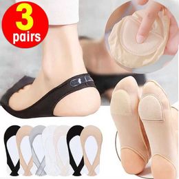 Socks Hosiery 3Pairs Ultra-thin Invisible Socks Boat Women Summer Silicone Anti-Slip Socks High Heels Ice Shoes Silk Half Hand Stockings