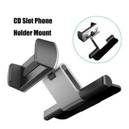 Aluminium Car CD Slot Mount Cradle Holder Universal Mobile Phone Stand Bracket For iPhone Samsung GPS