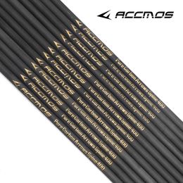Bow Arrow 24pc Pure Carbon Arrow Shaft ID 4.2 mm Spine 250/300/400/500/600/700/800/1000/1300/1800 Archery for Recurve Bow Hunting ShootingHKD230626