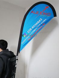 High Quality Promotion Flag Banner Outdoor Advertising Backpack Flag With Poles And Bag