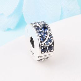 925 Sterling Silver Celestial Sun, Star & Moon Clip Charm Bead For European Pandora Style Jewelry Charm Bracelets