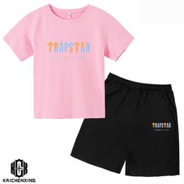 t Shirts Summer Trapstar Tshirt Kids Boys Beach Shorts Sets Streetwear Tracksuit Men Women Clothes Girls Sportswear c7