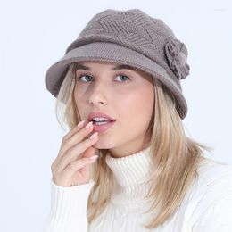 Beanies Flower Thermal Bucket Hat Pumpkin Outdoor Fashion Casual Style For Women Girls