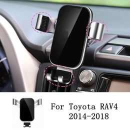Car Phone Holder For Toyota RAV4 2014 2015 2016 2017 2018 Car Dedicated Mobile Phone Bracket Gravity GPS Cell Stand Accessories