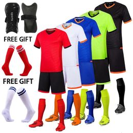 Other Sporting Goods Survetement Football Adult Children Jerseys Set Boys and Women Training Uniforms free socks Shin pad 230626