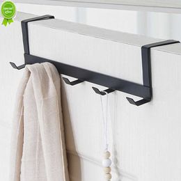 5 Hooks Over Behind The Door Hanger Clothes Towel Coat Hat Metal Hook Rack Door Hooks Home Bathroom Kitchen Organiser Shelf