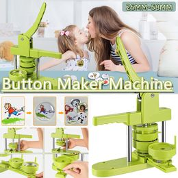 Craft Tools Button Maker Machine Multiple Sizes Machine25MM58MM Pin Badges Making Punch Press with Replaceable Mould 230625