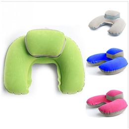 Pillow Foldable Ushaped Neck Support Inflatable Cushion Memory Foam Travel Super Soft Pillows Air Plane 230626