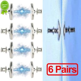 New 6 Pairs Magnetic Curtain Button Detachable Button for Room Window Curtain Close Magnet Buckle Button Curtain Hooks Accessories