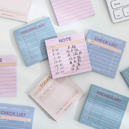 Sheets Vocabulary Daily Weekly Month Planner Cheque List Portable Small Book Memo Pad Sticky Notes Stationery School Supplies