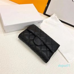 Wallets Classical Women Bag Fashion Caviar Leather Business Card Holder Credit Fashion Purses