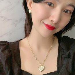 Necklace Earrings Set NurmWung Trendy Jewelry For Women Heart CZ Stone Charm Pendants Necklaces LOVE Anniversary Gift